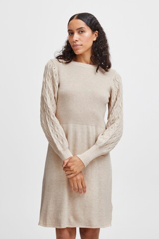 b.young Knitted dress 'Nonina' in Beige: front