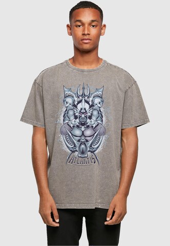 ABSOLUTE CULT T-Shirt 'Aquaman - Ocean Master Crest' in Grau: Vorderseite