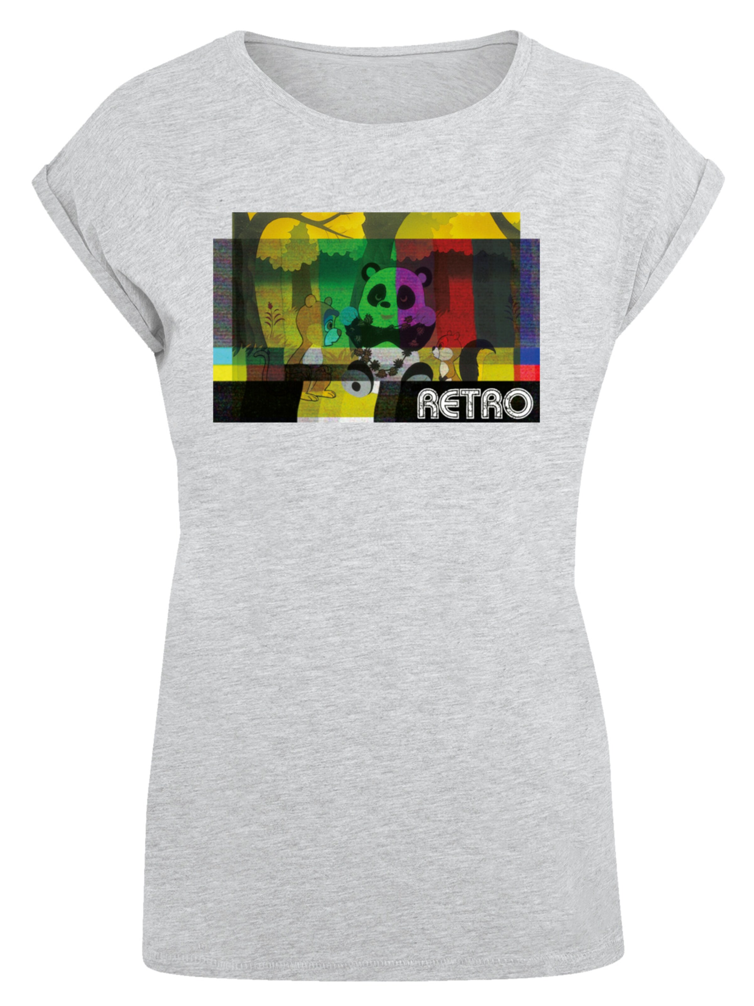 F4NT4STIC Shirt 'Tao Tao Cassette' in gelb / grau / grün / rot, Produktansicht