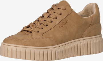 Sneaker low de la s.Oliver pe bej: față