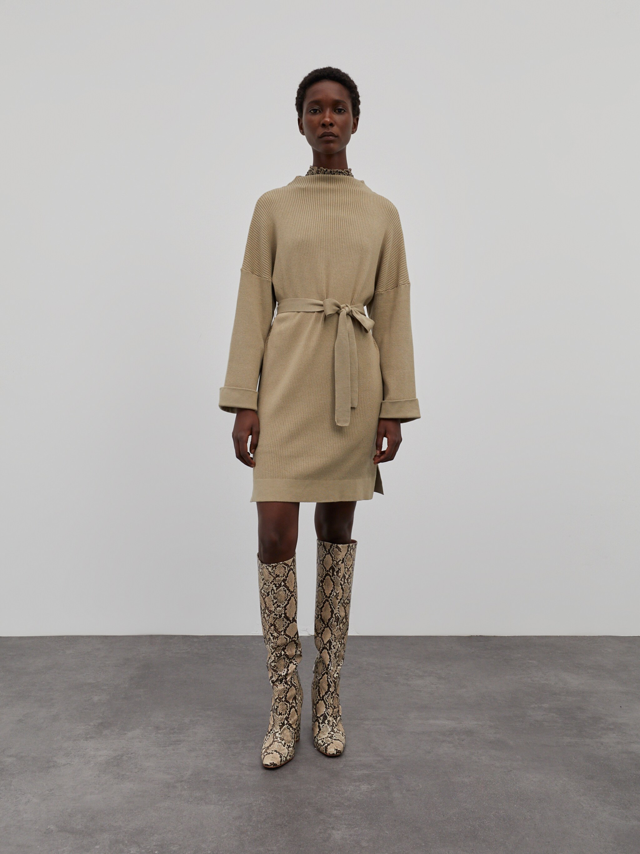 EDITED Producten Jurk 'Nata' Beige