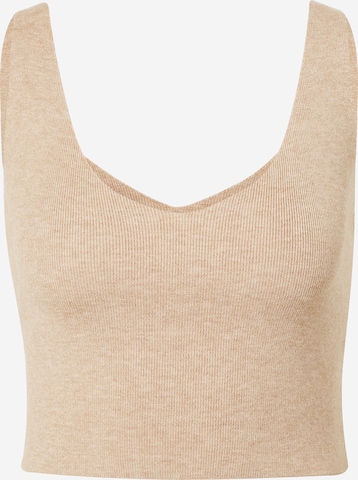 Karo Kauer Knitted top in Beige: front