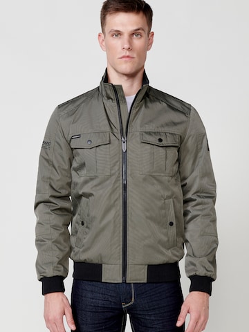 KOROSHI Between-season jacket in Green: front