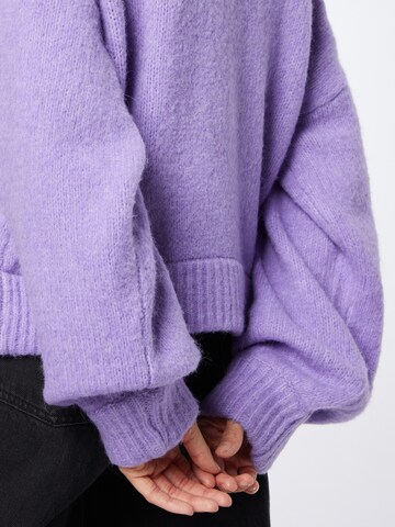 MSCH COPENHAGEN Knit Cardigan 'Odiana' in Purple