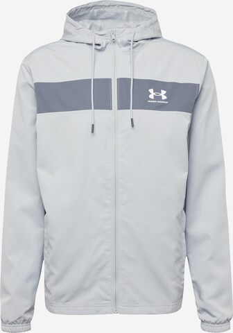 Veste de sport UNDER ARMOUR en gris : devant