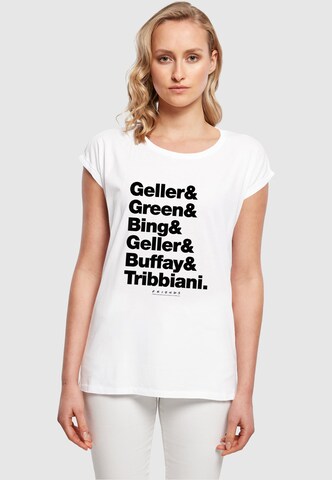 ABSOLUTE CULT T-Shirt 'Friends - Surnames' in Weiß: predná strana