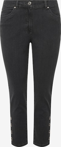 MIAMODA Tapered Jeans in Grey: front