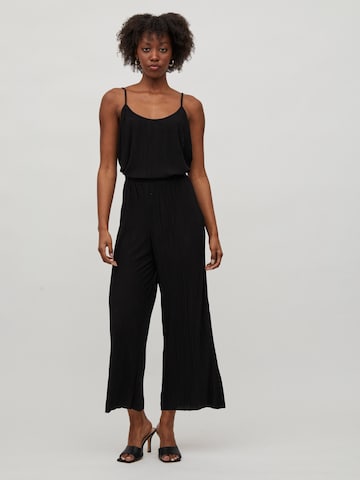 VILA Wide Leg Hose in Schwarz