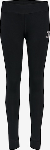 Hummel Skinny Sportbroek in Zwart: voorkant