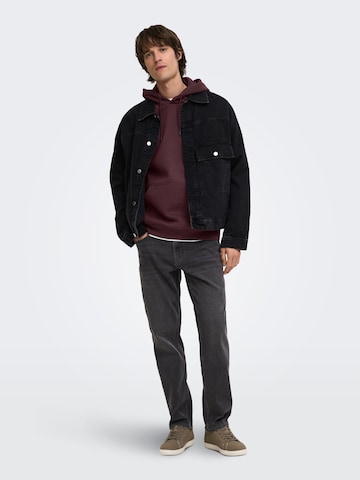 Only & Sons Regular Fit Sweatshirt 'ONSCeres' in Lila