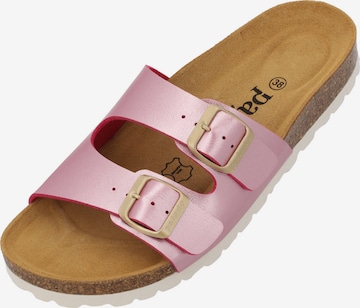 Palado Pantolette 'Palado Milos Metallic' in Pink: Vorderseite