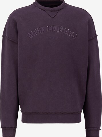 Felpa di ALPHA INDUSTRIES in lilla: frontale