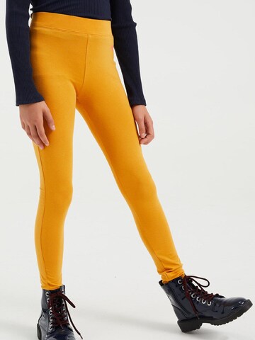 WE Fashion Skinny Legíny – oranžová: přední strana