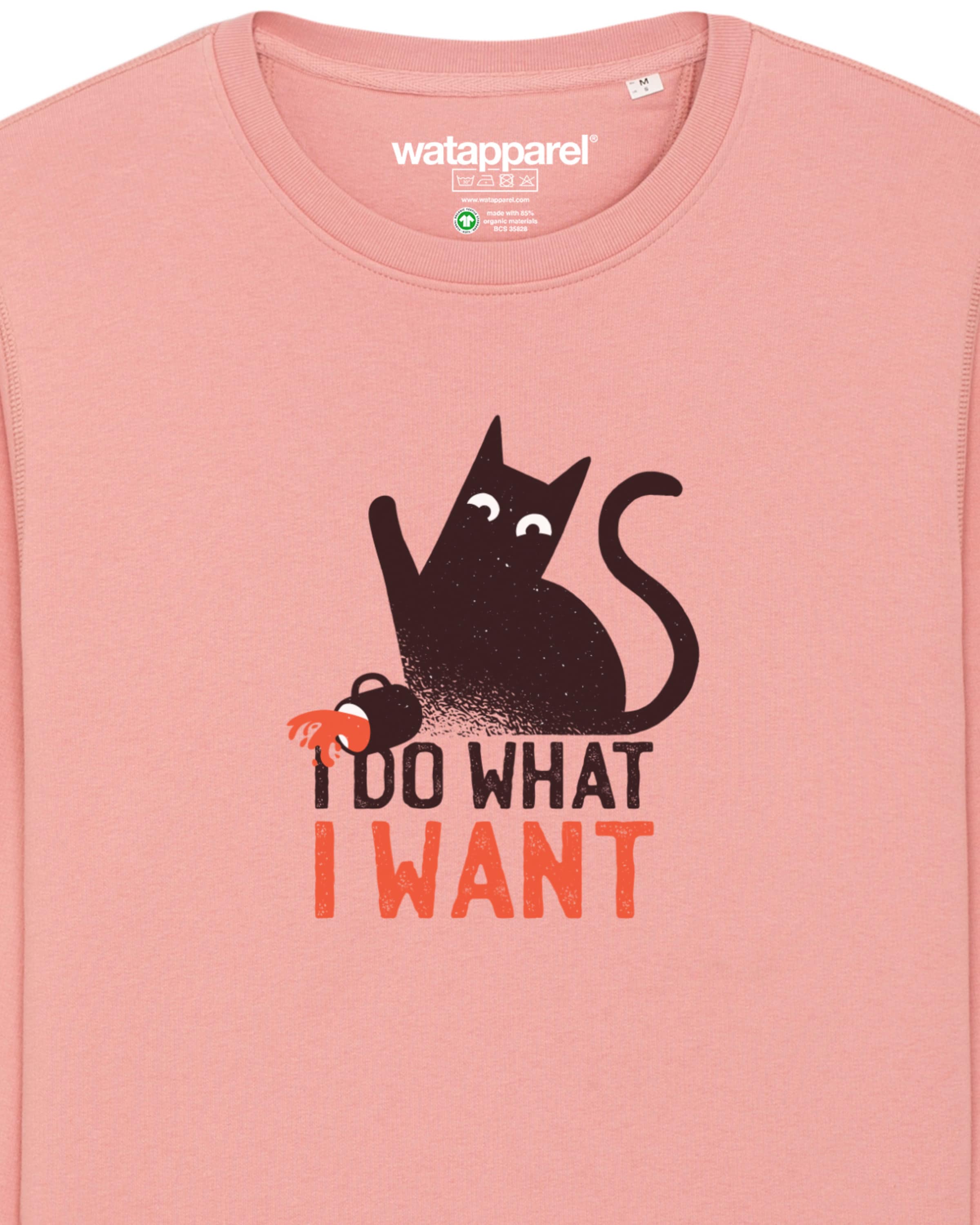 Sweat-shirt ' Cat ' Watapparel en rose