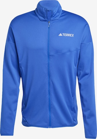 Veste en polaire fonctionnelle 'Xperior' ADIDAS TERREX en bleu : devant