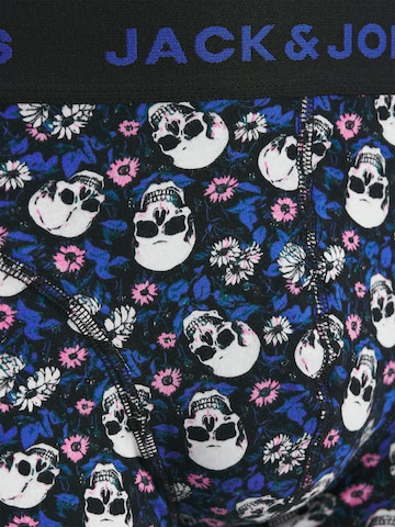 JACK & JONES Boxerky 'JACFLOWER SKULL' – černá