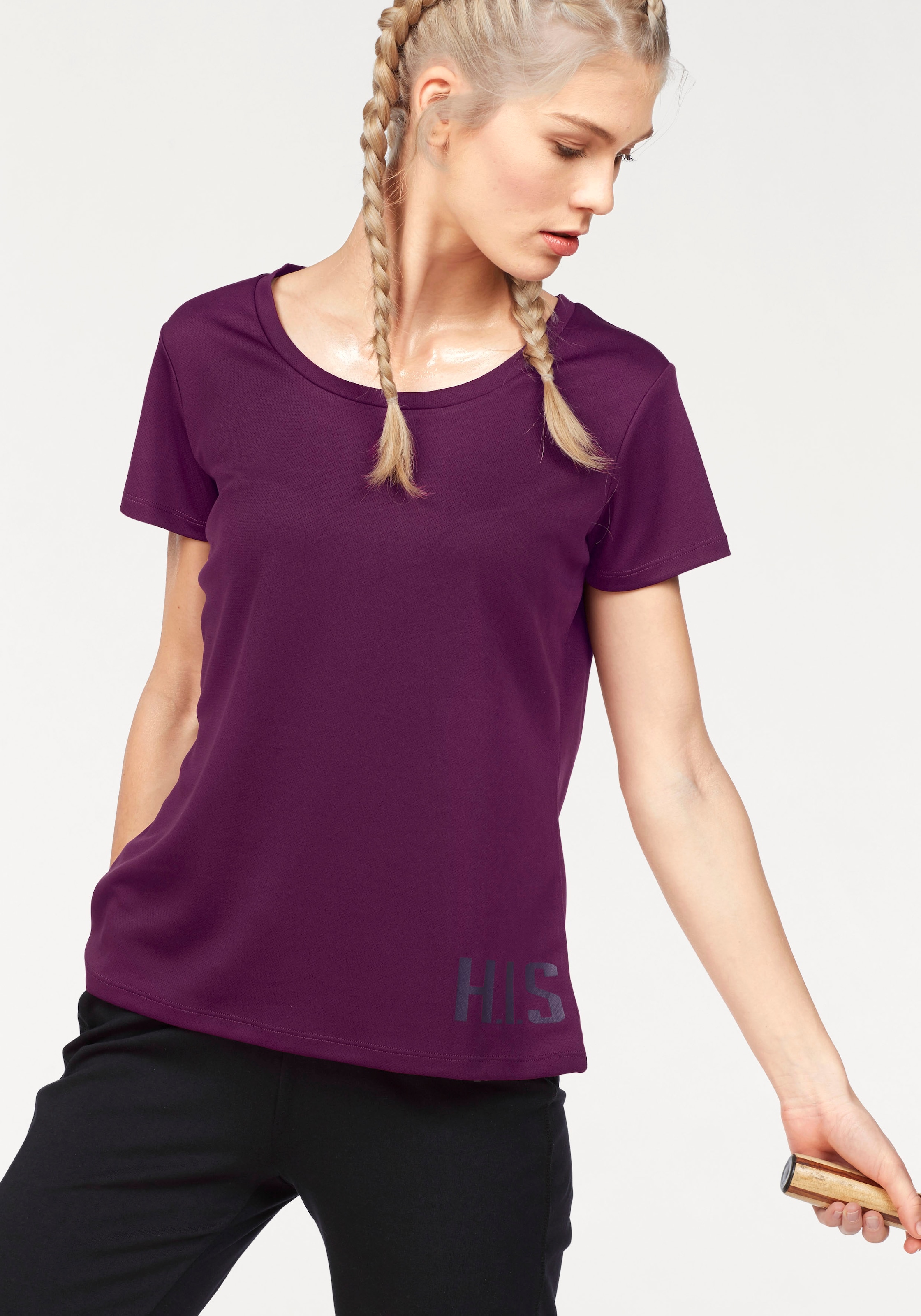 Frauen Shirts & Tops H.I.S Shirt in Lila, Schwarz - JO31992 Frauen Shirts & Tops H.I.S Shirt in Lila, Schwarz - JO31992
