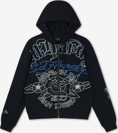 Hanorac 'Gothic Roses' pe XS Ed Hardy pe albastru / negru / alb, Vizualizare produs