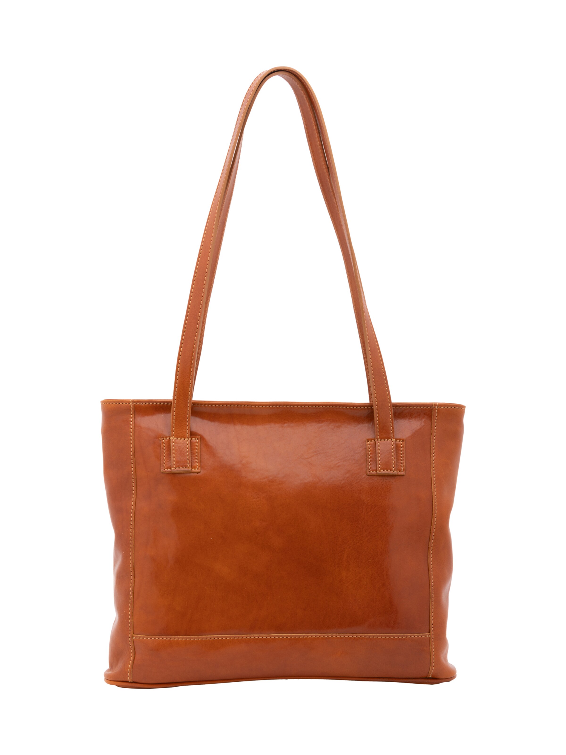Borsa a spalla 'Borsa a Spalla Donna Cressa Vera Pelle Vacchetta - Chiusura Zip' di I Fratelli in beige: frontale