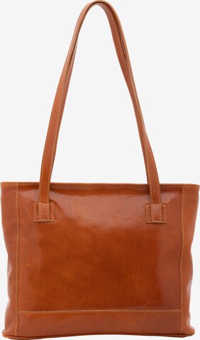 Borsa a spalla 'Borsa a Spalla Donna Cressa Vera Pelle Vacchetta - Chiusura Zip' di I Fratelli in beige: frontale