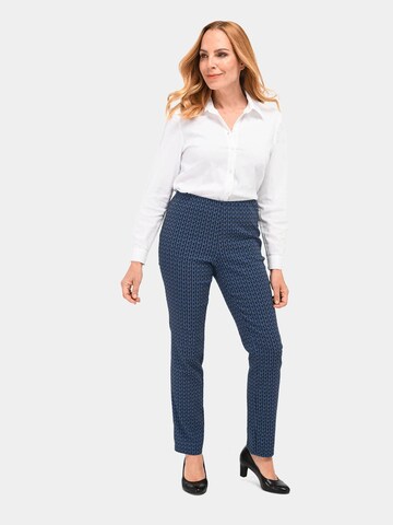 Coupe slim Pantalon 'Louisa' Goldner en bleu