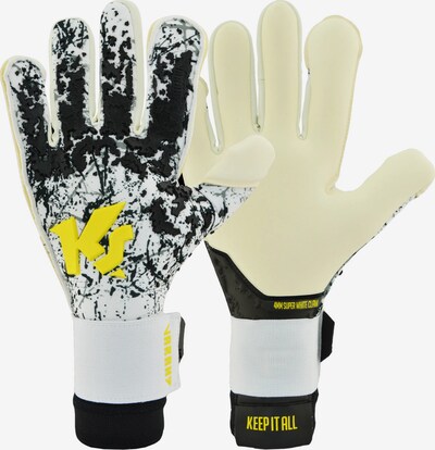 KEEPERsport Sporthandschuhe in creme / gelb / schwarz / weiß, Produktansicht