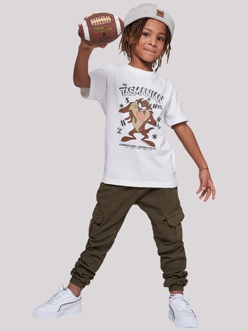 F4NT4STIC Shirt 'Looney Tunes Taz Vintage Tasmanian Devil Cartoon' in Weiß