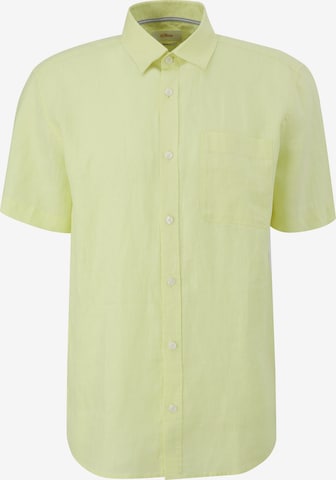 s.Oliver Regular fit Button Up Shirt in Yellow: front