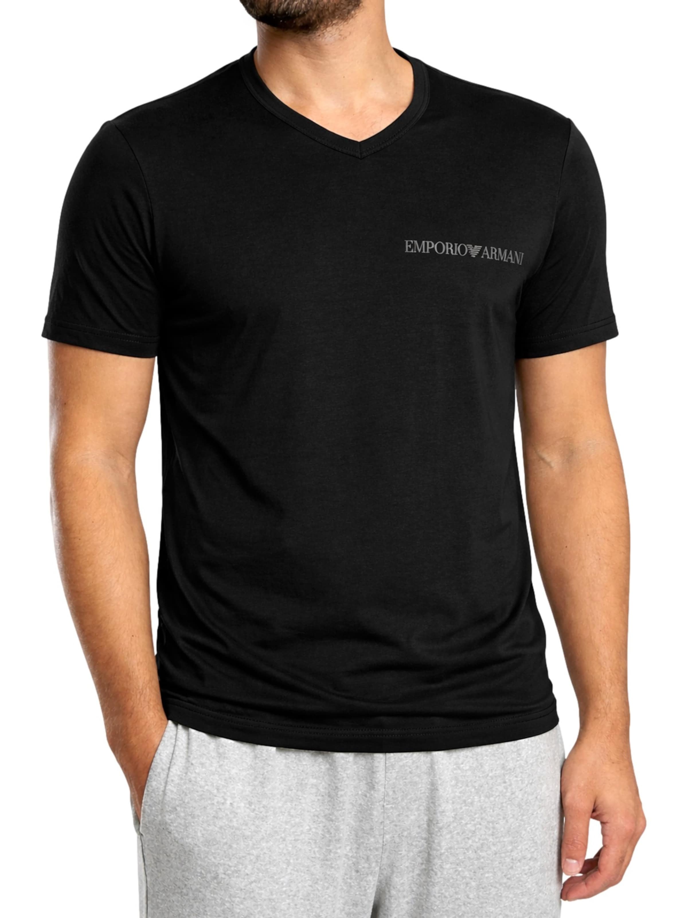 T-Shirt Emporio Armani en noir : devant