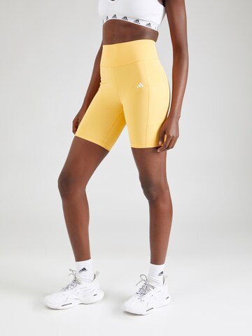 ADIDAS PERFORMANCE Skinny Športové nohavice 'Optime' - Žltá: predná strana