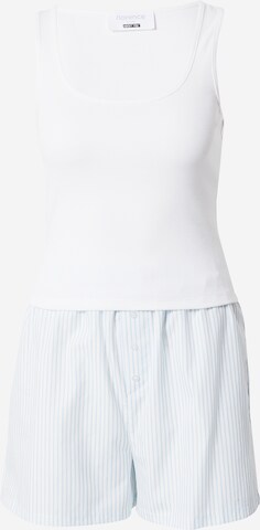 florence by mills exclusive for ABOUT YOU Korte pyjama 'Fresh Linen' in Blauw: voorkant