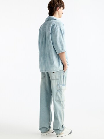 Loosefit Jeans cargo Pull&Bear en bleu
