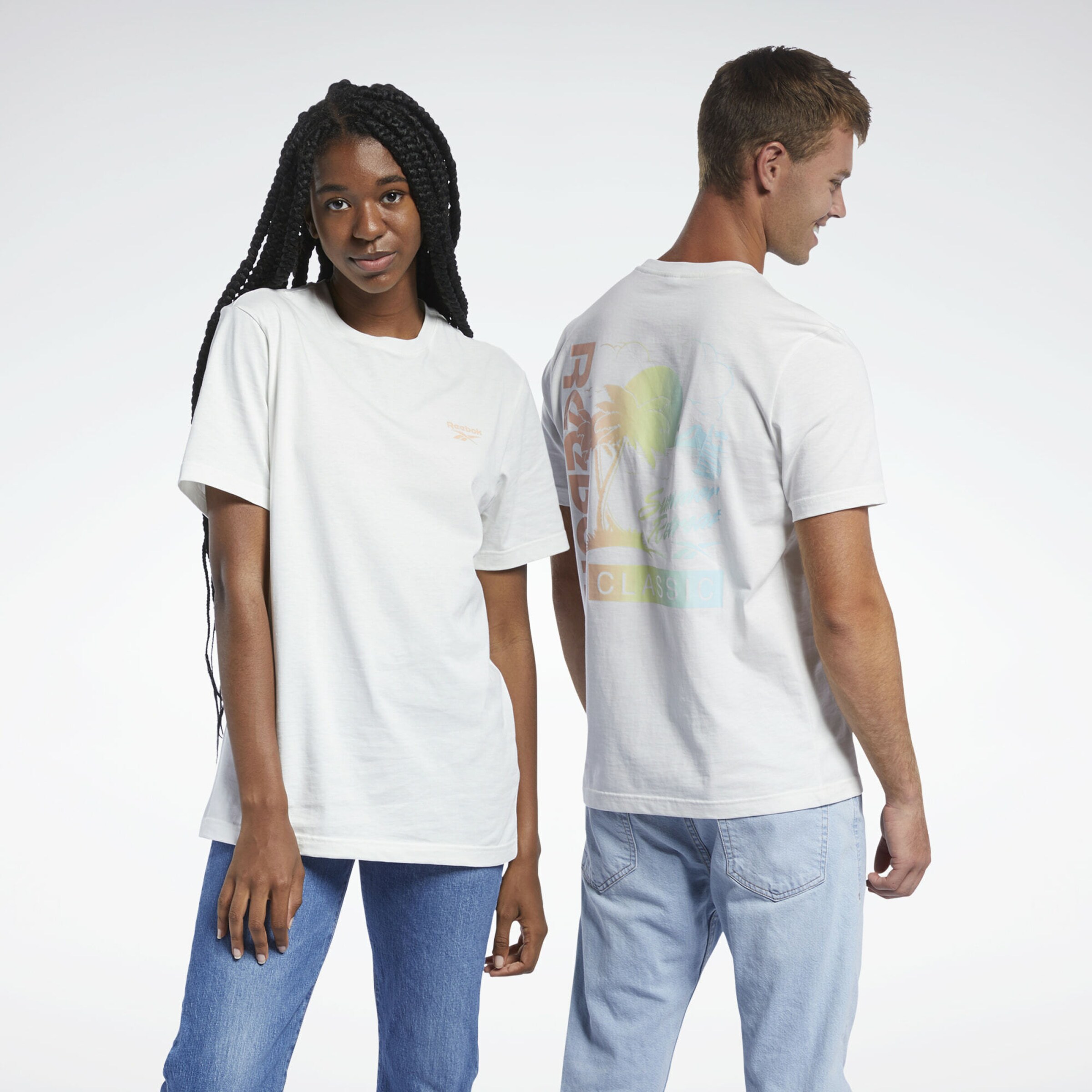 Frauen Große Größen Reebok Classics Shirt in Weiß - JD98556 Frauen Große Größen Reebok Classics Shirt in Weiß - JD98556