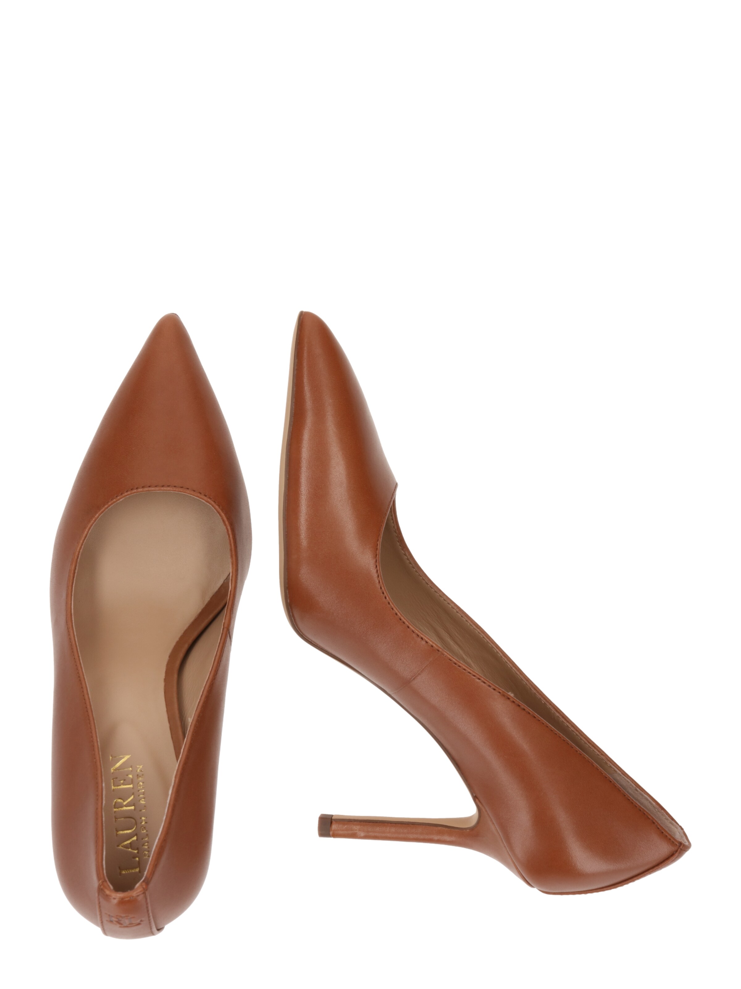 brūns Lauren Ralph Lauren Augstpapēžu kurpes 'LINDELLA'