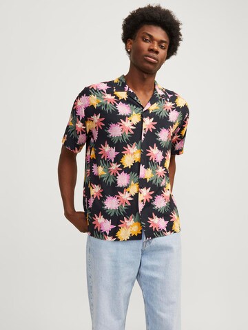 JACK & JONES Comfort fit Overhemd 'JJLUKE TAMPA' in Blauw: voorkant