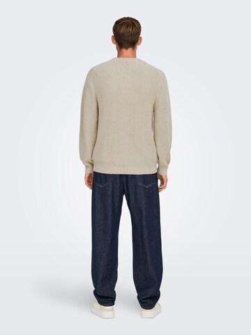 Pullover '22031545' di Only & Sons in beige
