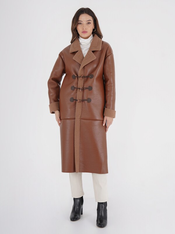 FRESHLIONS Winter Coat 'Bosten' in Brown