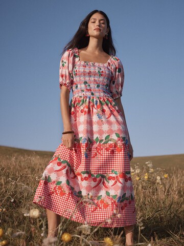 Robe love & roses en mélange de couleurs