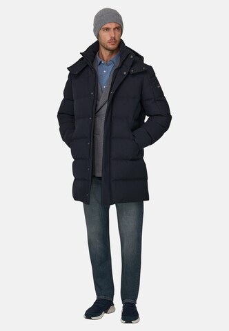 Boggi Milano Winterjas in Blauw: voorkant