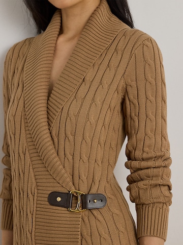 Lauren Ralph Lauren Petite Вязаная кофта 'DONATO' в Бежевый