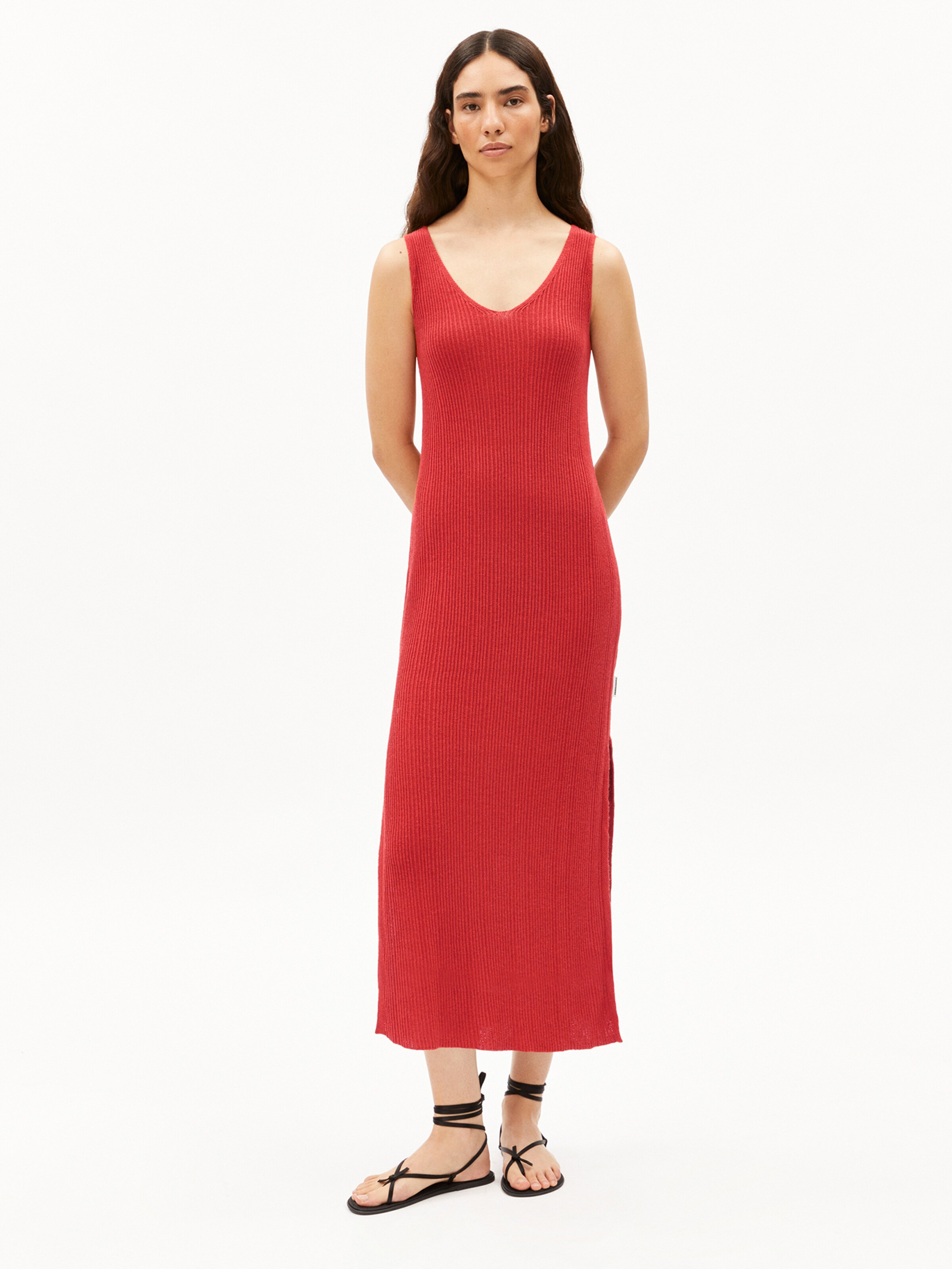 Robes en maille 'CINDAA' ARMEDANGELS en orange : devant