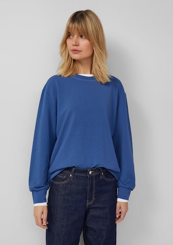s.Oliver Sweatshirt in Blauw: voorkant