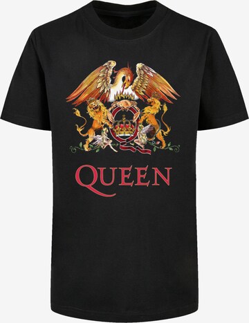 F4NT4STIC Shirt 'Queen Classic Crest' in Black: front