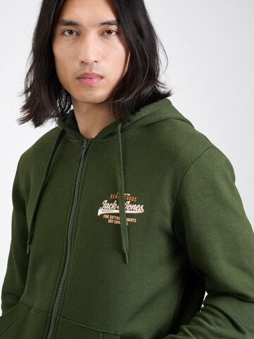 JACK & JONES Sweatjacke in Grün