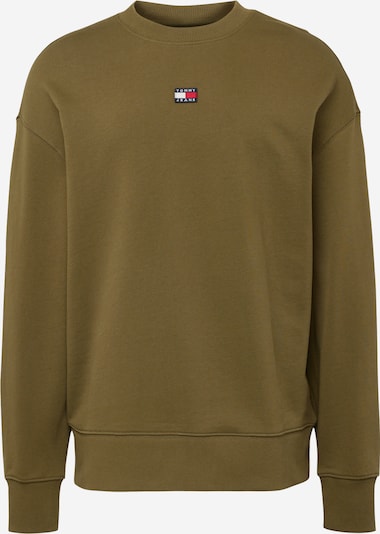 Tommy Jeans Sweater majica u morsko plava / maslinasta / crvena / bijela, Pregled proizvoda