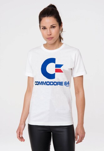 LOGOSHIRT Shirt 'Commodore' in White: front