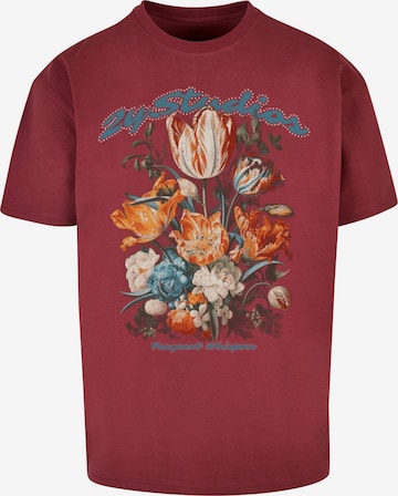 2Y Premium T-Shirt 'Flowers' in Rot: Vorderseite