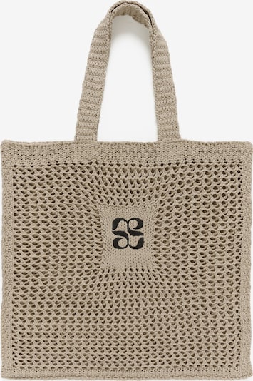 My Essential Wardrobe Strandtasche 'MWCrochet' in One Size in beigemeliert / schwarz, Produktansicht