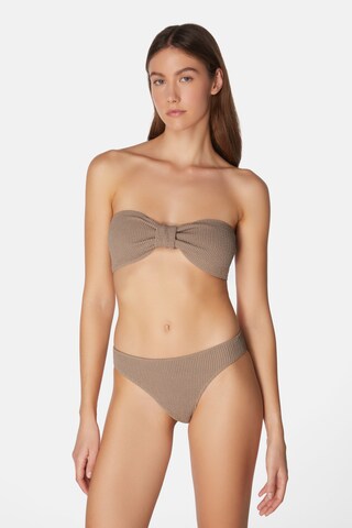 SORBET ISLAND Bandeau Bikini 'Lory' in Brown: front