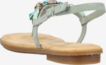 Rieker T-Bar Sandals in Green